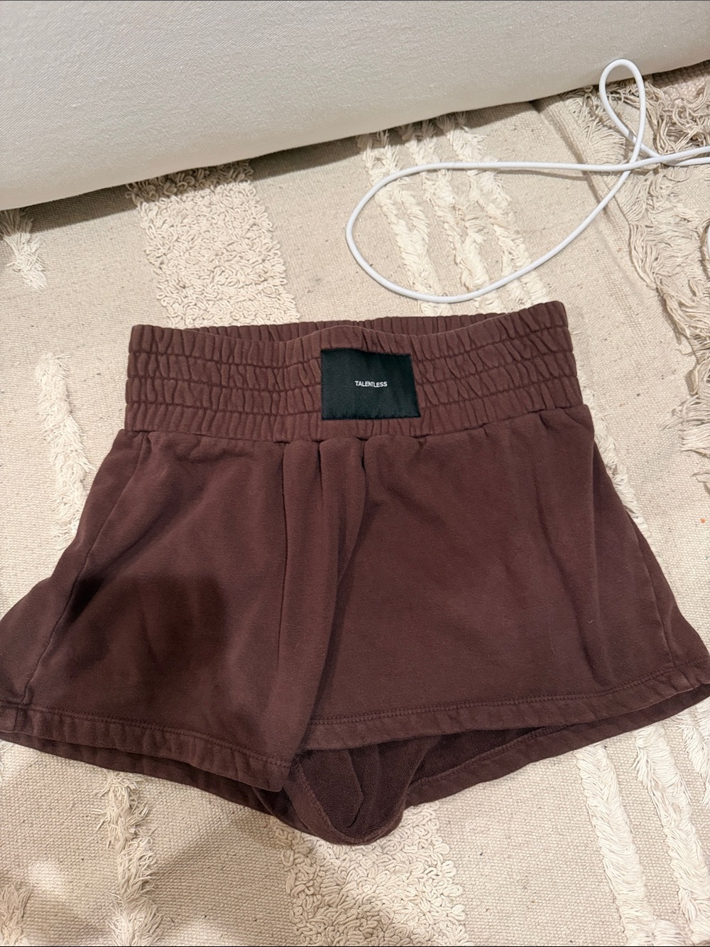 Talula Dark Brown High-Waist Athletic Lounge Shorts